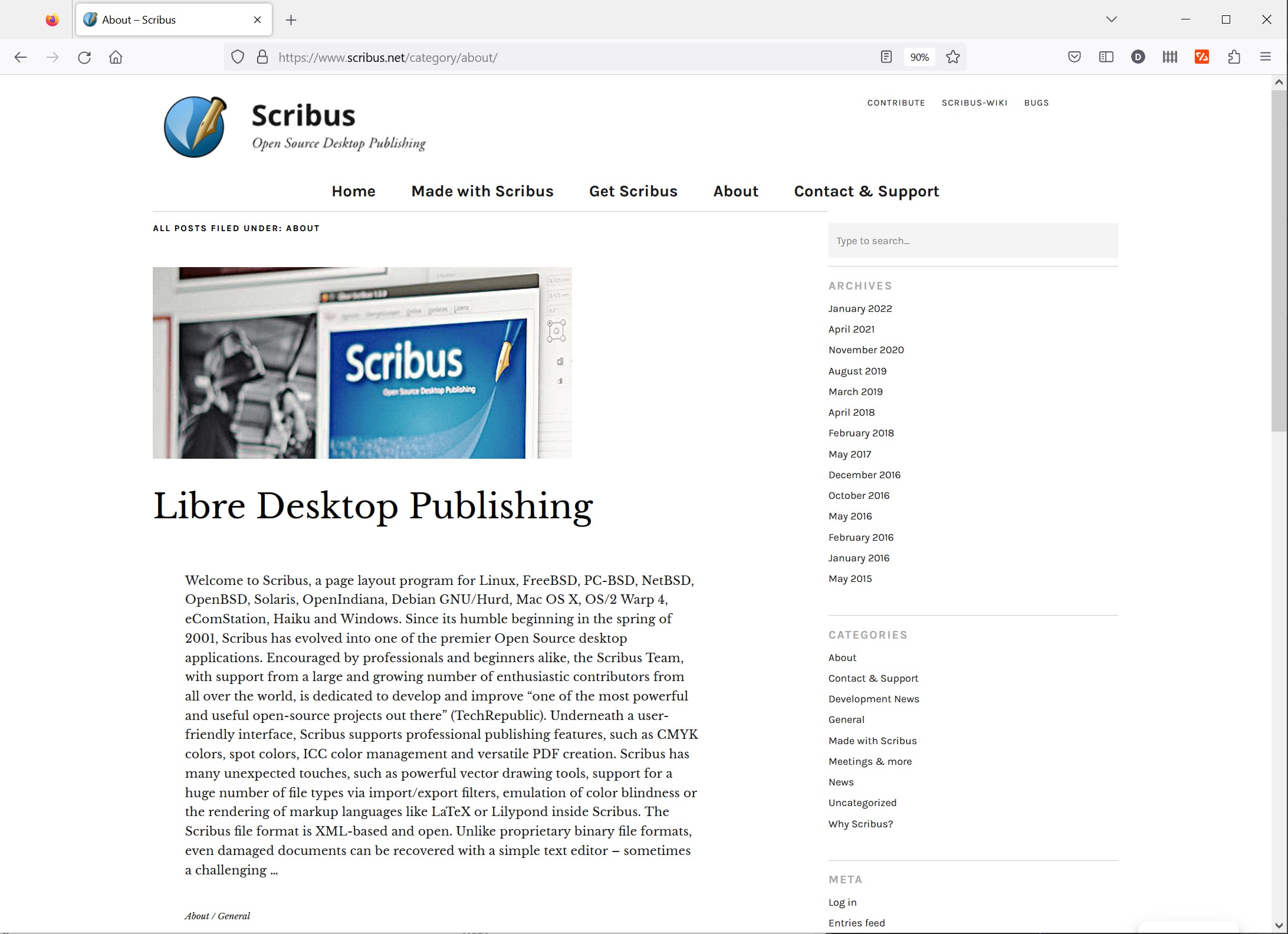 Scribus.net free DTP software