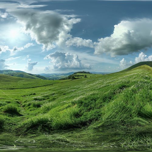 Rolling Hills And Fields Of Green