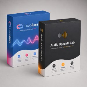 LoopEase and Audio Upscale Lab box design examples