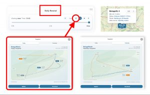BelugaWatch Snapshop feature. Download flight path images from the last 48 hours.